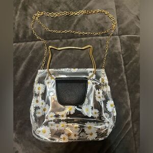 Transparent Clear Jelly Shoulder crossbody Bag Women Girls Cat Head Clutch NWOT